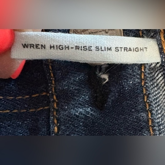 NEW w/o Tags Rag & Bone Wren High-Rise Slim Straight Jean Raw Hem Size 26 - Picture 9 of 16